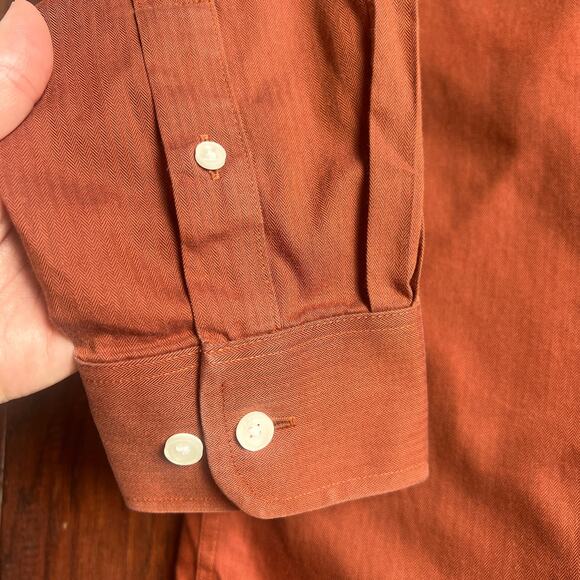 Roundtree & Yorke Gold Label Mens M Button Down Shirt Academia Preppy - Picture 4 of 8